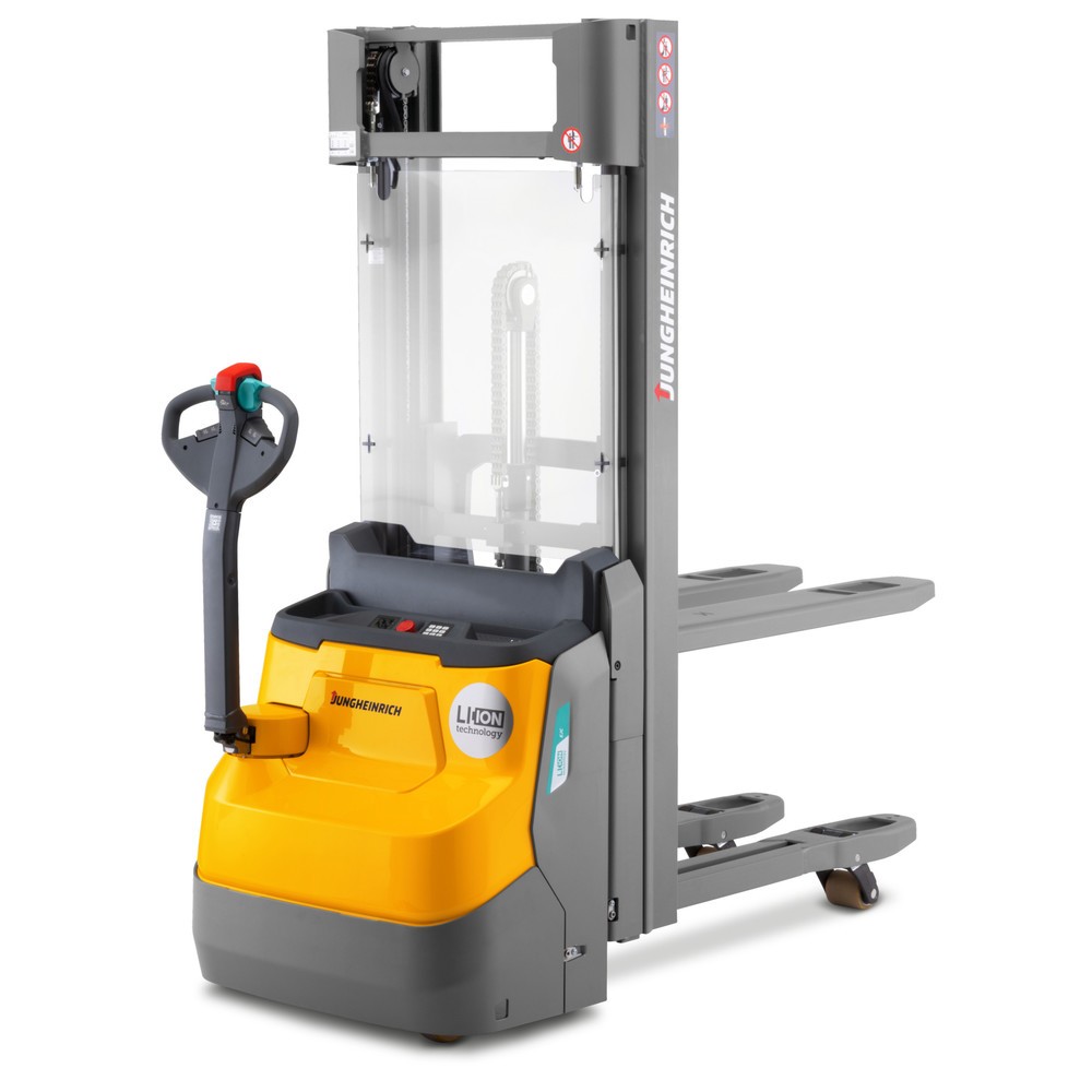 Produktabbildung Nr. 1: Jungheinrich Elektro-Hochhubwagen EJC 110zi ZT, Zweifach-Teleskop Hubgerüst, Hubhöhe 2.390 mm, Tragfähigkeit 1.000 kg, Proportionalhydraulik