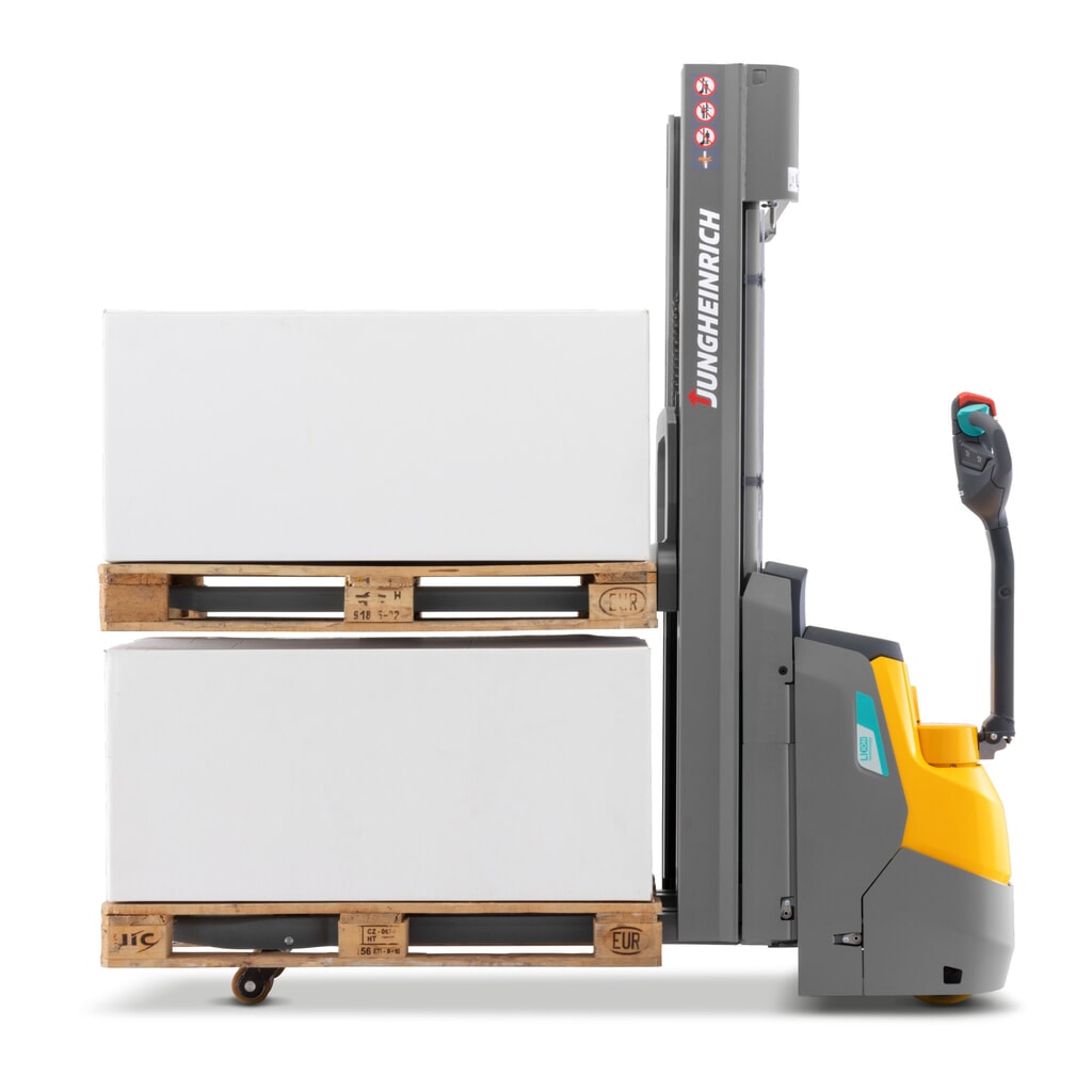 Produktabbildung Nr. 6: Jungheinrich Elektro-Hochhubwagen EJC 110zi ZT, Zweifach-Teleskop Hubgerüst, Hubhöhe 2.990 mm, Tragfähigkeit 1.000 kg, Proportionalhydraulik, Doppelstockfunktion