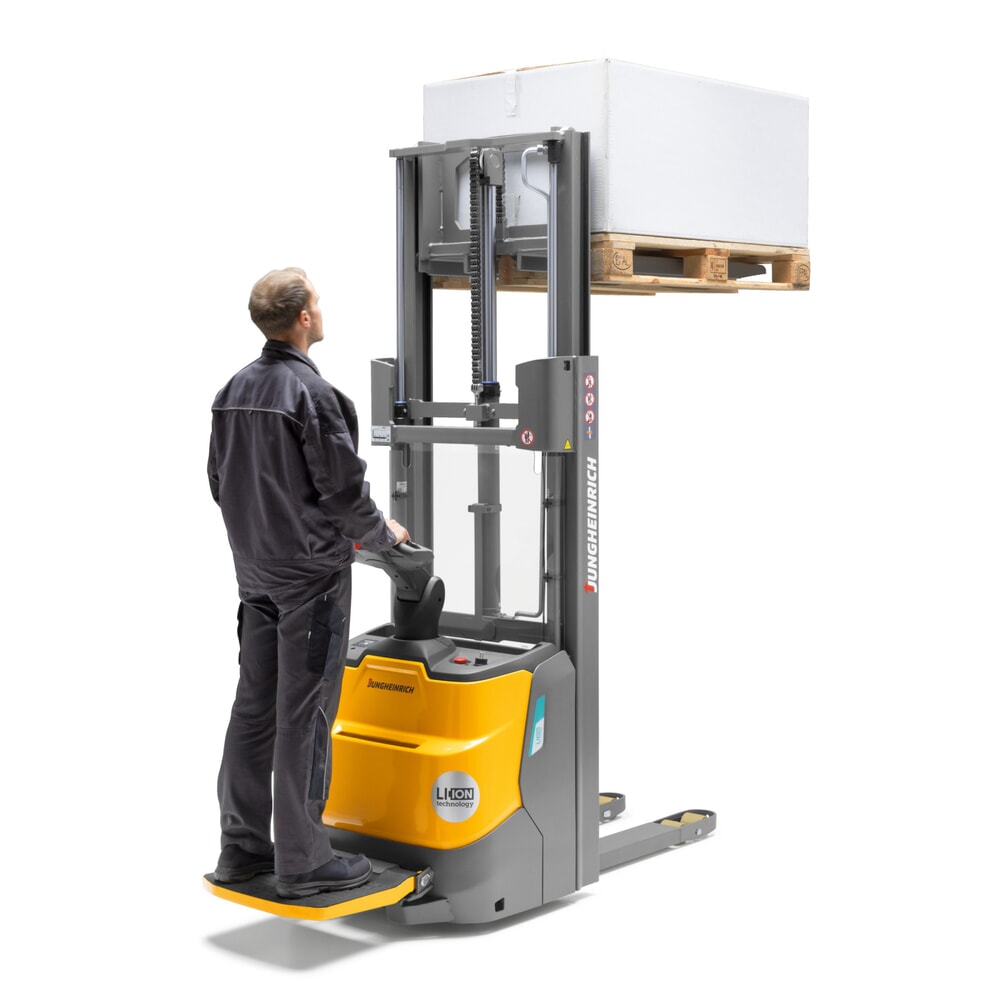 Produktabbildung Nr. 6: Jungheinrich Elektro-Hochhubwagen ERC 110i ZT mit Standplattform, Zweifach-Teleskop-Hubgerüst, Hubhöhe 2.900 mm, Tragfähigkeit 1.000 kg, Proportionalhydraulik