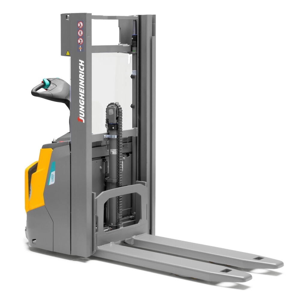 Produktabbildung Nr. 9: Jungheinrich Elektro-Hochhubwagen ERC 110i ZT mit Standplattform, Zweifach-Teleskop-Hubgerüst, Hubhöhe 2.900 mm, Tragfähigkeit 1.000 kg, Proportionalhydraulik