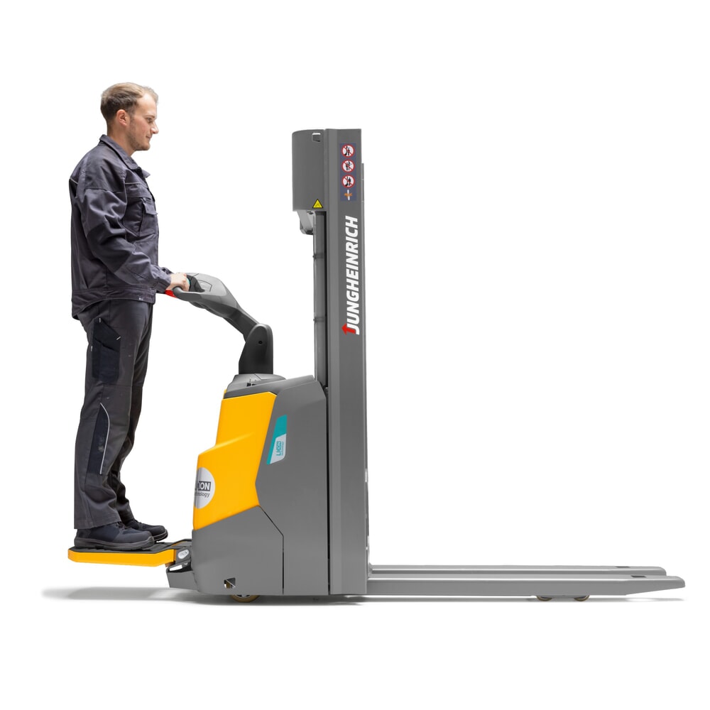 Produktabbildung Nr. 10: Jungheinrich Elektro-Hochhubwagen ERC 110i ZT mit Standplattform, Zweifach-Teleskop-Hubgerüst, Hubhöhe 2.900 mm, Tragfähigkeit 1.000 kg, Proportionalhydraulik