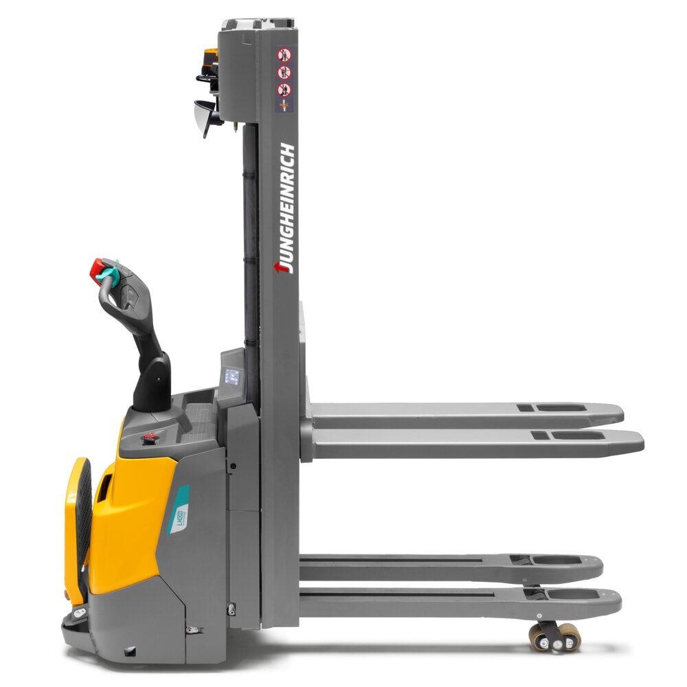 Produktabbildung Nr. 2: Jungheinrich Elektro-Hochhubwagen ERC 110zi ZT mit Standplattform, Zweifach-Teleskop-Hubgerüst, Hubhöhe 3.600 mm, Tragfähigkeit 1.000 kg, Proportionalhydraulik, Doppelstockfunktion