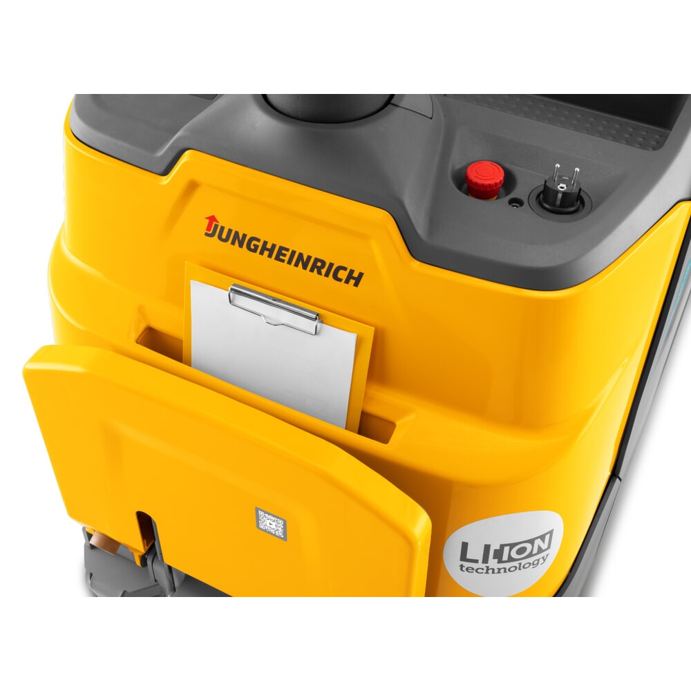 Produktabbildung Nr. 4: Jungheinrich Elektro-Hochhubwagen ERC 110zi ZT mit Standplattform, Zweifach-Teleskop-Hubgerüst, Hubhöhe 3.600 mm, Tragfähigkeit 1.000 kg, Proportionalhydraulik, Doppelstockfunktion