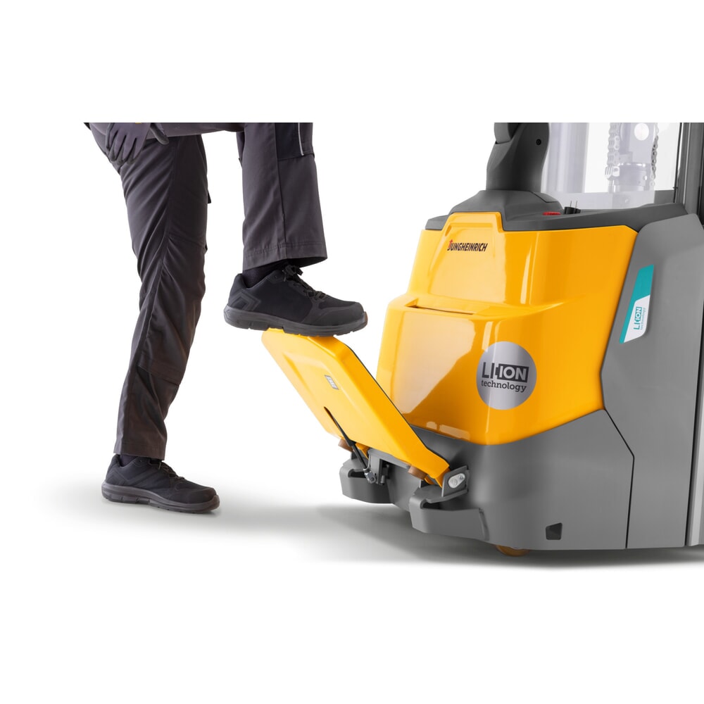 Produktabbildung Nr. 5: Jungheinrich Elektro-Hochhubwagen ERC 110zi ZT mit Standplattform, Zweifach-Teleskop-Hubgerüst, Hubhöhe 3.600 mm, Tragfähigkeit 1.000 kg, Proportionalhydraulik, Doppelstockfunktion