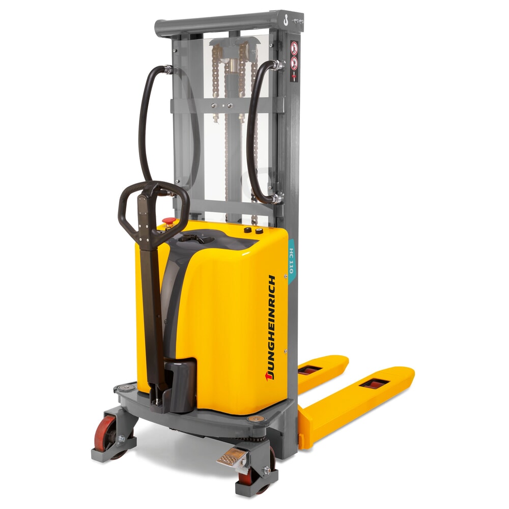 Produktabbildung Nr. 1: Jungheinrich Elektro-Hochhubwagen HC 110, semielektrisch, Zweifach-Teleskop-Hubgerüst, Hubhöhe 2.500 mm, Tragfähigkeit 1.000 kg