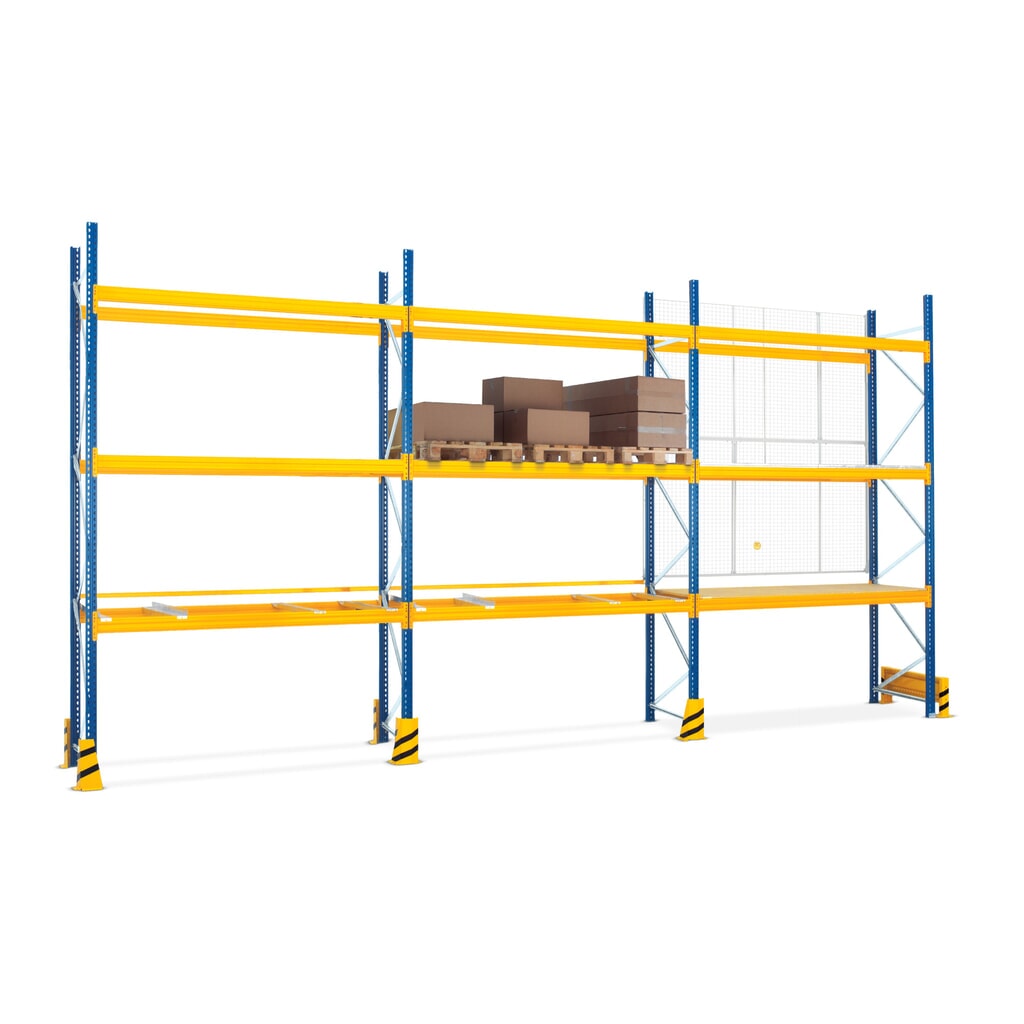 Jungheinrich Palettenregale Typ MPB, Fachlast 3000 kg, 36 Palettenplätze, 4,5 m Höhe, 3 Felder Produktabbildung: Jungheinrich Palettenregale Typ MPB, Fachlast 3000 kg, 36 Palettenplätze, 4,5 m Höhe, 3 Felder