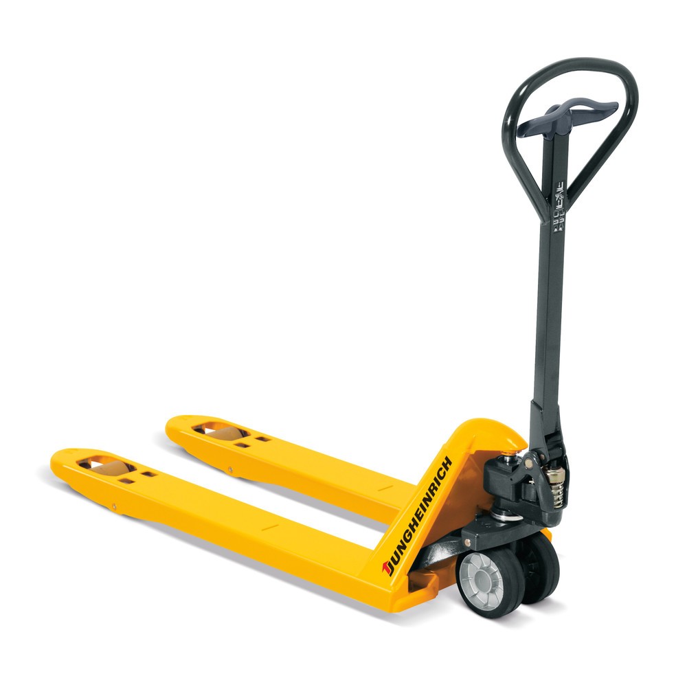 Číslo obrázku produktu 1: Ruční paletový vozík Jungheinrich AM 22, nízkohlučný, nosnost 2200 kg, délka vidlí 1150 mm, plná pryž/polyuretan, tandemová kolečka