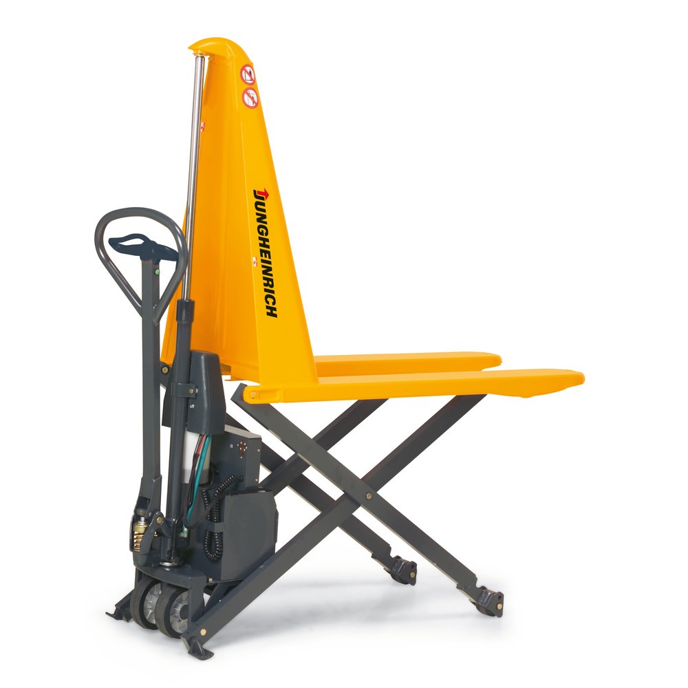 Produktabbildung: C-Ware Jungheinrich Scheren-Hubwagen AMX 10e, Tragkraft 1.000 kg, Nylon