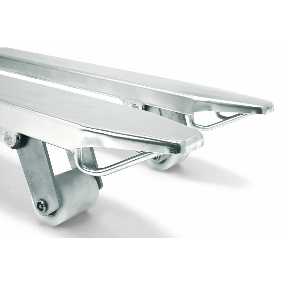 Número de imagen del producto 2: Transpaleta manual de acero inoxidable Jungheinrich AM I20, capacidad de carga 2.000 kg, longitud de horquilla 1.140 mm, nailon