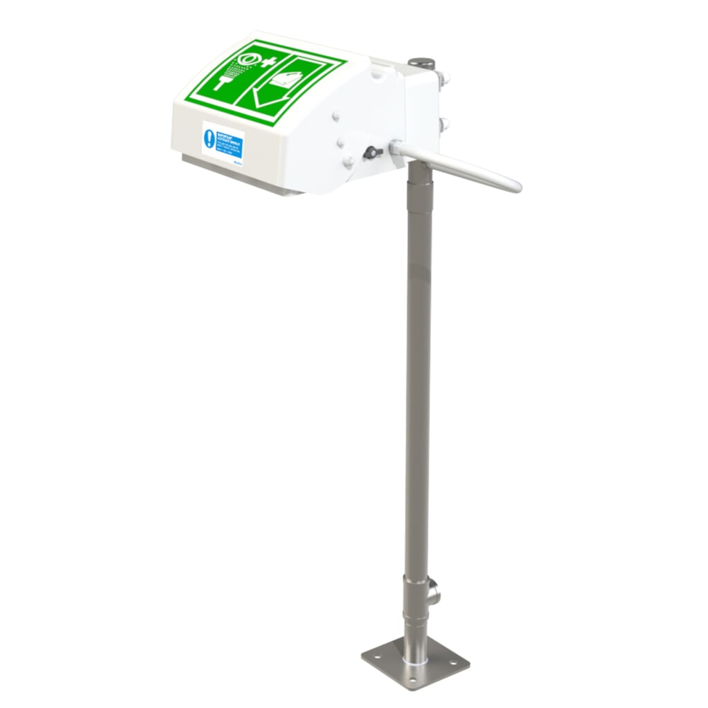 Justrite® Augen-/Gesichtsdusche 45GP Hughes, Standmodell, Innenbereich Produktabbildung: Justrite® Augen-/Gesichtsdusche 45GP Hughes, Standmodell, Innenbereich