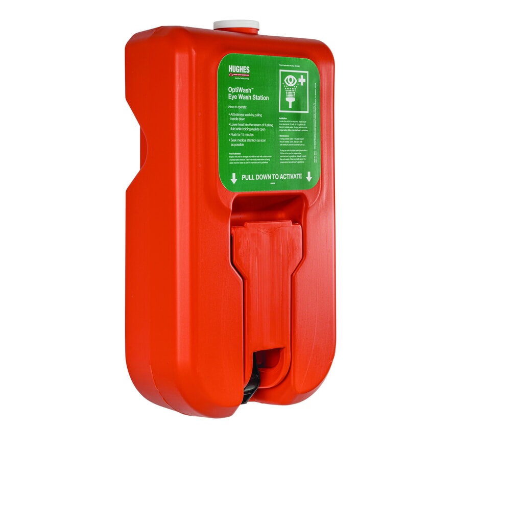 Justrite® Augenspülstation OptiWash® OPTI Hughes, autark, 38-Liter-Tank Produktabbildung: Justrite® Augenspülstation OptiWash® OPTI Hughes, autark, 38-Liter-Tank