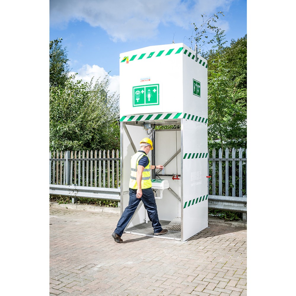 Produktabbildung Nr. 2: Justrite® Körper-/Augendusche-Kombination J14K1500 Hughes, ummantelt u. isoliert, 1.500-Liter-Tank