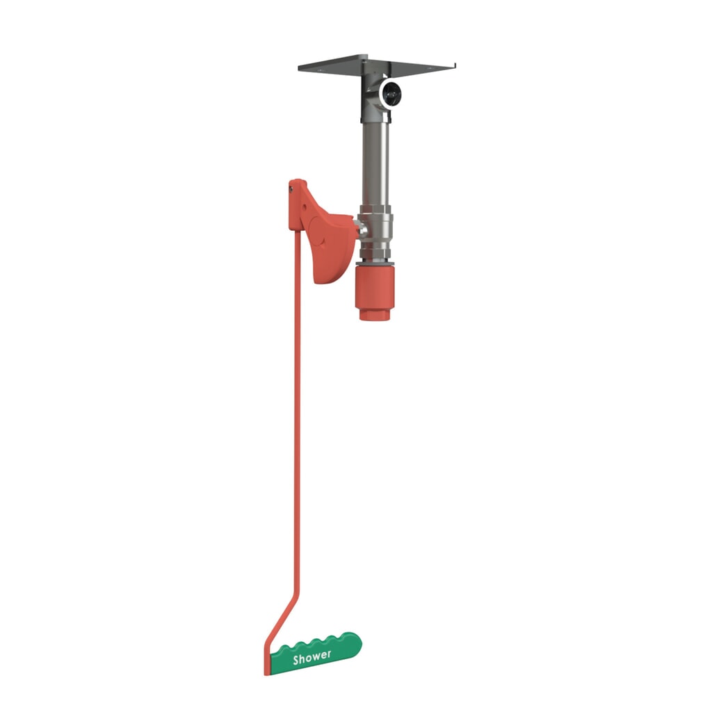 Justrite® Körperdusche 23GSHVOD Hughes, Deckenmontage, Innenbereich, rostfreier Stahl Produktabbildung: Justrite® Körperdusche 23GSHVOD Hughes, Deckenmontage, Innenbereich, rostfreier Stahl