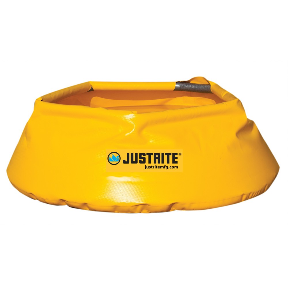 Product afbeelding: Justrite® nood-lekbak van polyester Pop-Up, opklapbaar, Ø 711 mm, inhoud 76 l