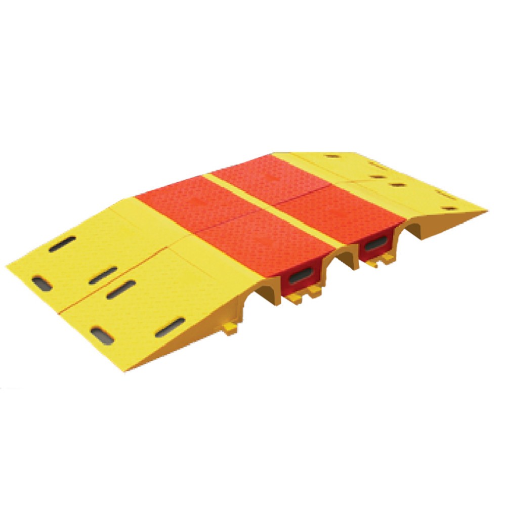 N° de l'image du produit 2 : Justrite® Passage pour flexibles Diamondback®, élément de base, Lxl 260 x 410 mm, jaune