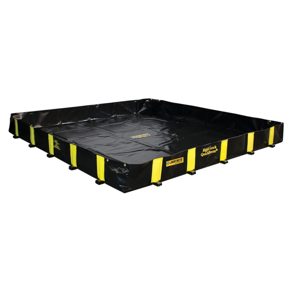 Imagen del producto: Justrite® cubeta de retención plegable QuickBerm® Plus de poliéster, capacidad 2.252 l