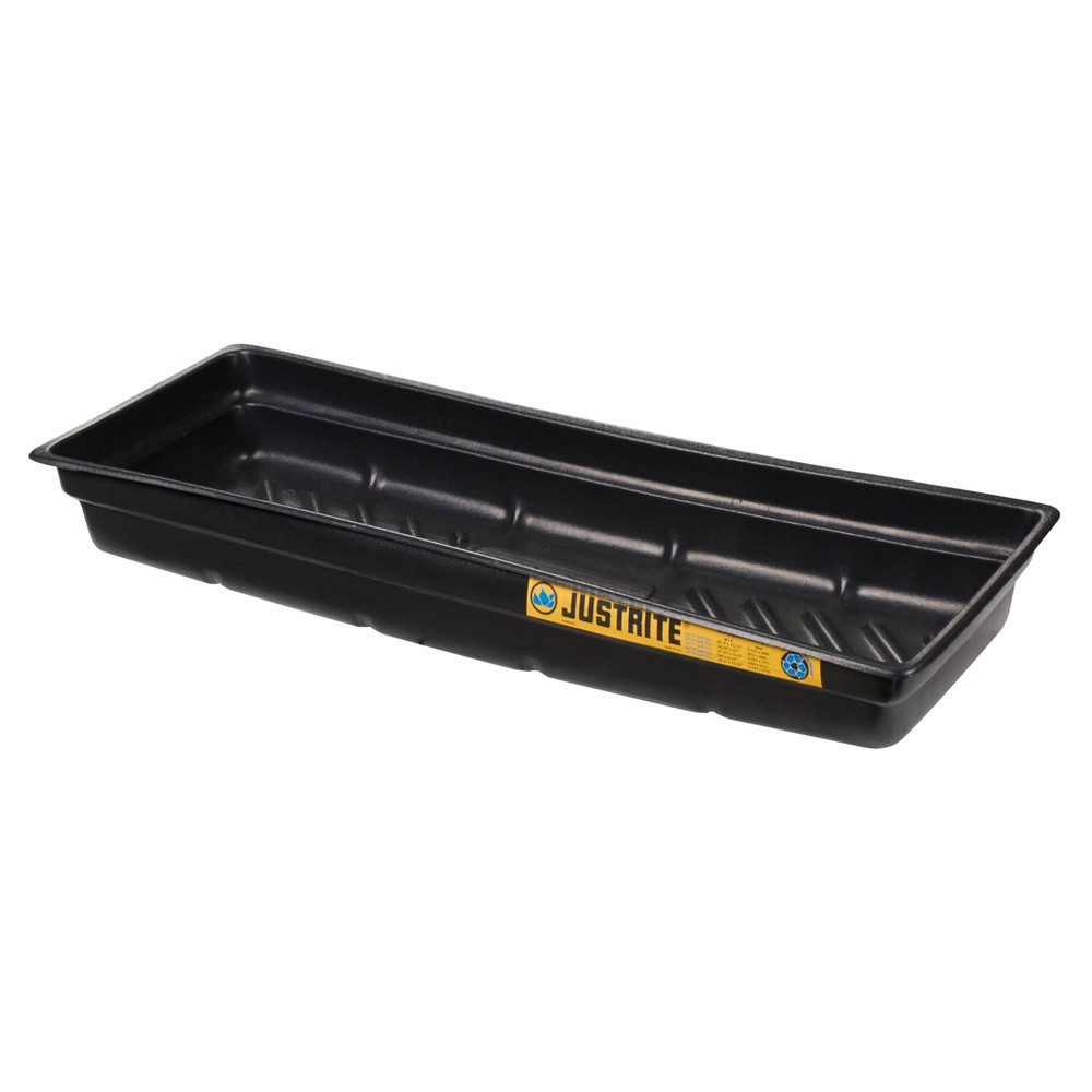 Obrázek produktu: Justrite® mini sběrná vana z PE, protiskluzové žebrované dno, vnitřní rozměry 117 x 41 cm, objem 45 l