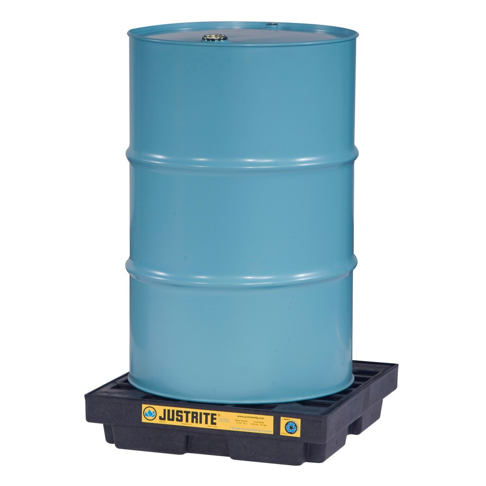 Immagine del prodotto: Justrite® vasca di raccolta piatta in PE, 1x 200 l, volume di raccolta 45 l, nera