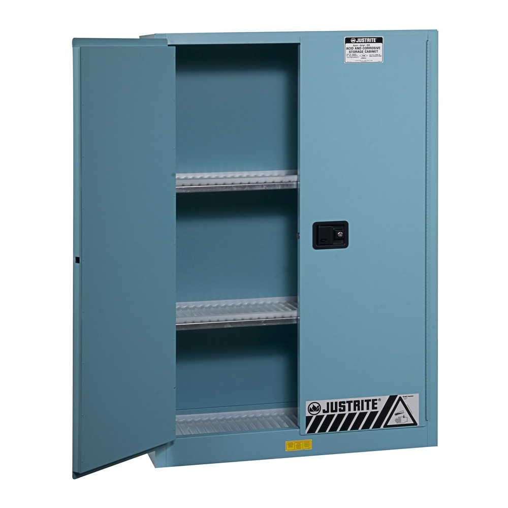 Productafbeelding nr. 2: Justrite® chemicaliënkast Classic Sure-Grip® FM, voor etsmiddelen, hxbxd 1.650 x 1.090 x 460 mm, 2 legborden, handmatig sluitend