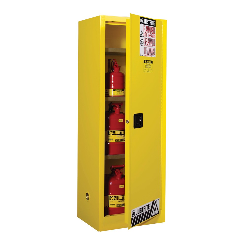 Productafbeelding nr. 2: Justrite® brandveilige kluis Slimline Sure-Grip® FM, hxbxd 1.650 x 590 x 460 mm, 3 legborden, handmatig sluitend