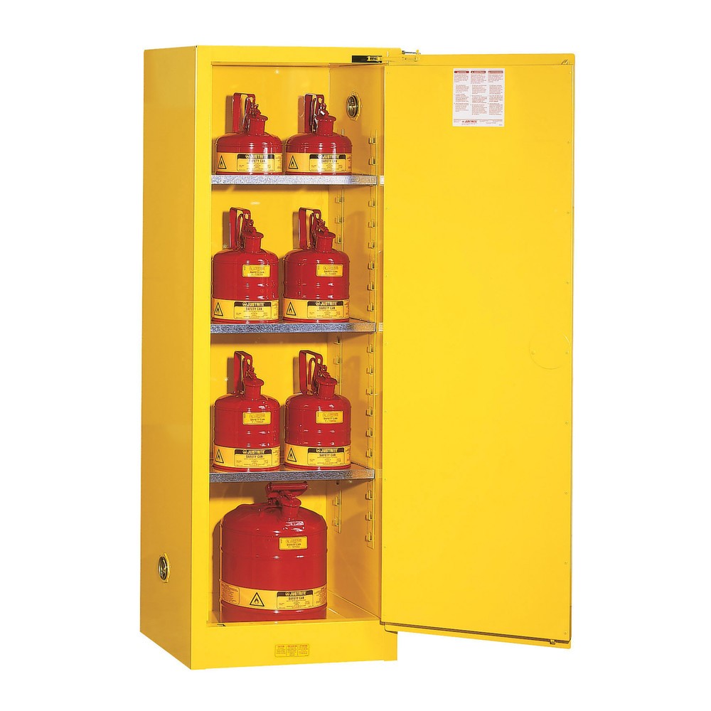 Productafbeelding nr. 2: Justrite® brandveilige kluis Slimline Sure-Grip® FM, hxbxd 1.650 x 590 x 460 mm, 3 legborden, zelfsluitend