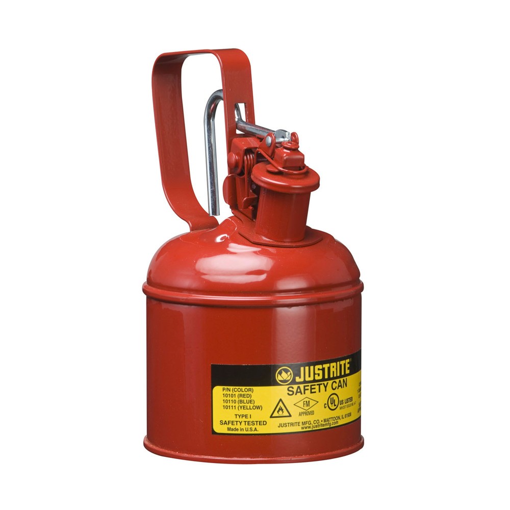 Product afbeelding: Justrite veiligheidsreservoir type I, trekkerhandvat, rood, 1 liter