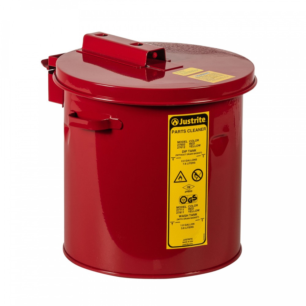 Produktabbildung: Justrite® Wasch- und Tauchbehälter, rot, 8 Liter