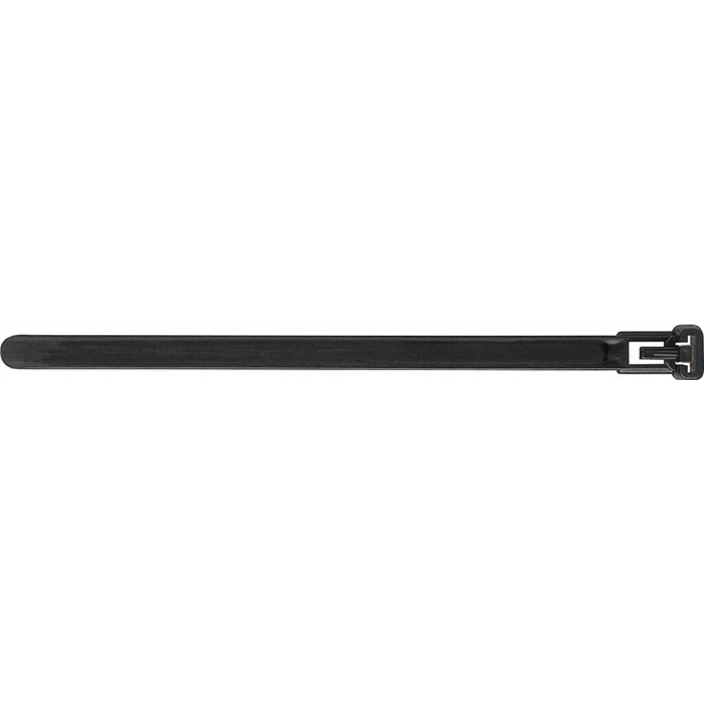 Kabelbinder L.100mm B.3,6mm PA schwarz 100St./Btl. Produktabbildung: Kabelbinder L.100mm B.3,6mm PA schwarz 100St./Btl.