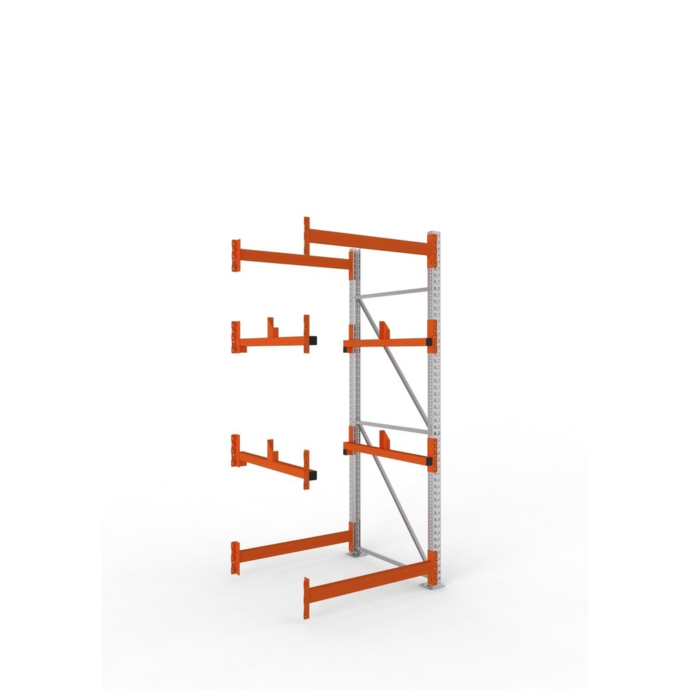 Product afbeelding: Kabeltrommelstelling META MULTIPAL type 1, aanbouwelement, hxbxd 2.700 x 1.100 x 1.100 mm, verzinkt, RAL 2001 roodoranje, met 2 trommelbevestigingen, zonder assen, met kabeltrommelsteunen