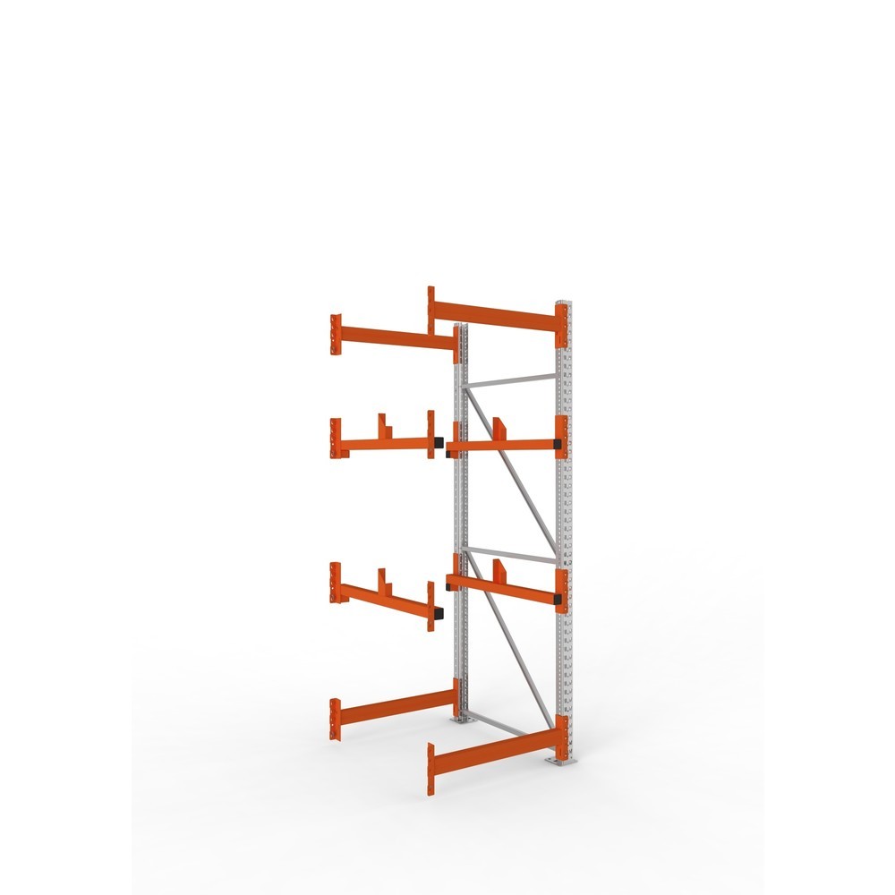 Product afbeelding: Kabeltrommelstelling META MULTIPAL type 1, aanbouwelement, hxbxd 2.700 x 900 x 1.100 mm, verzinkt, RAL 2001 roodoranje, met 2 trommelbevestigingen, zonder assen, met kabeltrommelsteunen