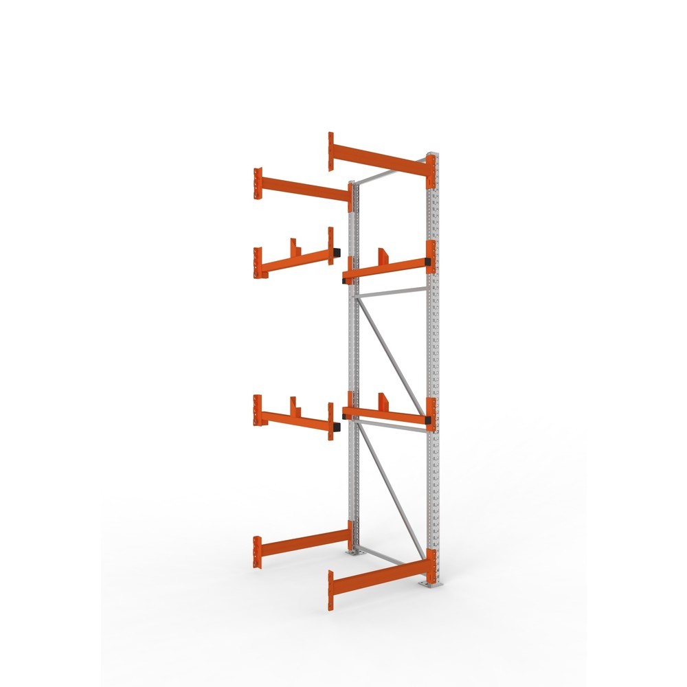 Product afbeelding: Kabeltrommelstelling META MULTIPAL type 1, aanbouwelement, hxbxd 3.300 x 900 x 1.100 mm, verzinkt, RAL 2001 roodoranje, met 2 trommelbevestigingen, zonder assen, met kabeltrommelsteunen