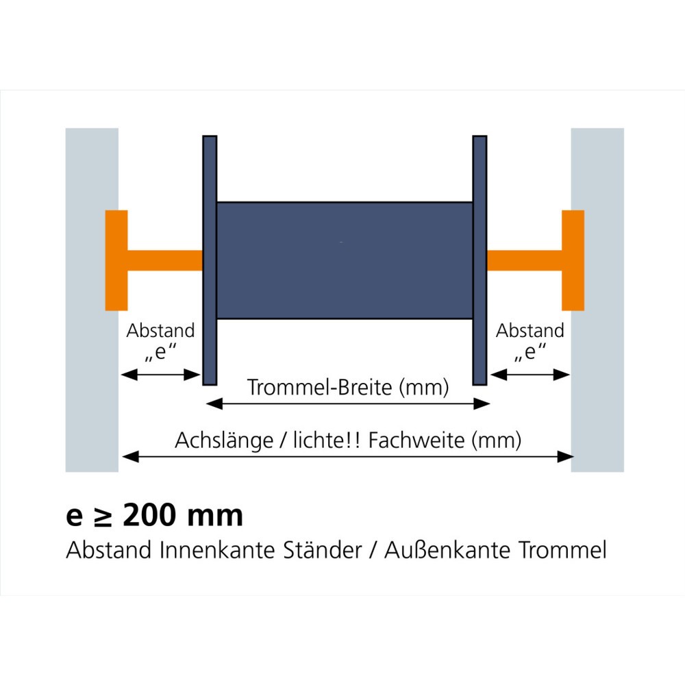 Productafbeelding nr. 2: Kabeltrommelsteunen voor kabeltrommelstelling META MULTIPAL type 3, A-stijlen, stellingdiepte 1.100 mm, paar, hxbxd RAL 2001 roodoranje