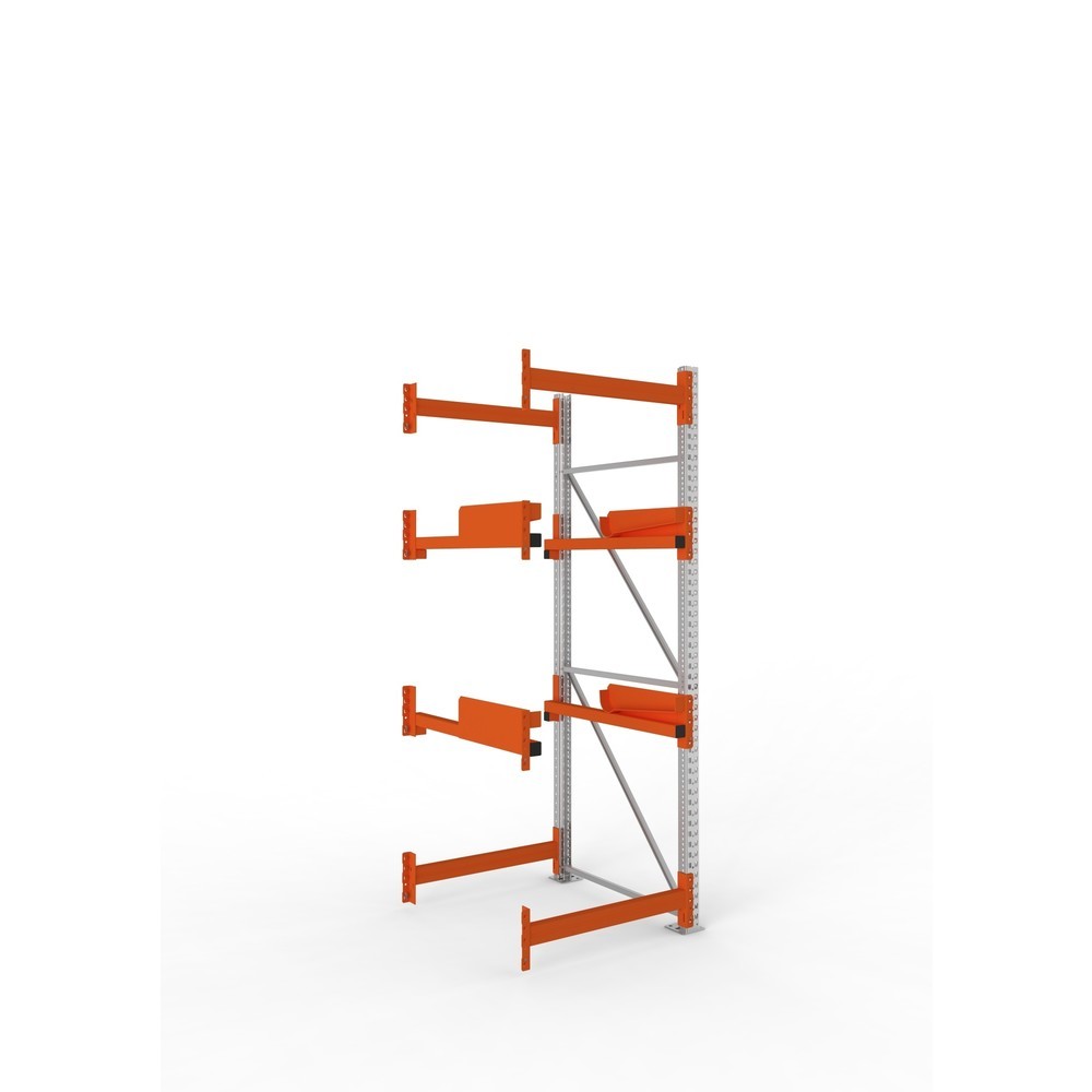Product afbeelding: Kabeltrommelstelling META MULTIPAL type 2, aanbouwelement, hxbxd 2.700 x 900 x 1.100 mm, verzinkt, RAL 2001 roodoranje, met 2 trommelbevestigingen, zonder assen, met kabeltrommelsteunen