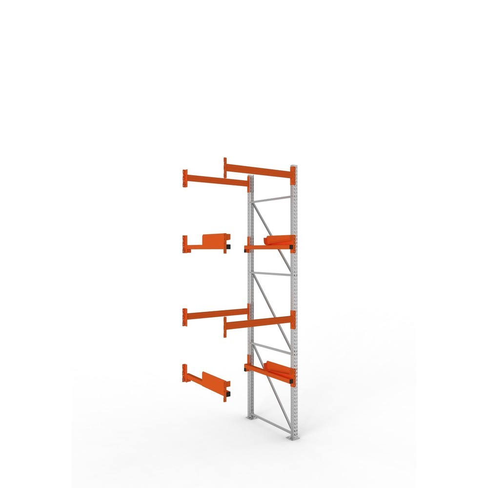 Product afbeelding: Kabeltrommelstelling META MULTIPAL type 2, aanbouwelement, hxbxd 3.800 x 1.100 x 1.100 mm, verzinkt, RAL 2001 roodoranje, met 2 trommelbevestigingen, zonder assen, met kabeltrommelsteunen