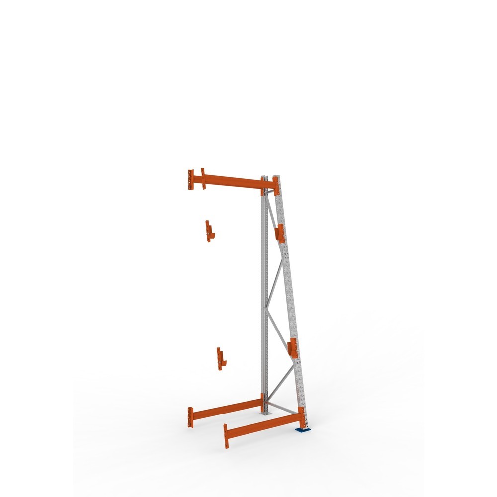 Product afbeelding: Kabeltrommelstelling META MULTIPAL type 3, aanbouwelement, hxbxd 3.300 x 1.100 x 900, compleet voor 2 assen, verzinkt, RAL 2001 roodoranje, A-stijlen