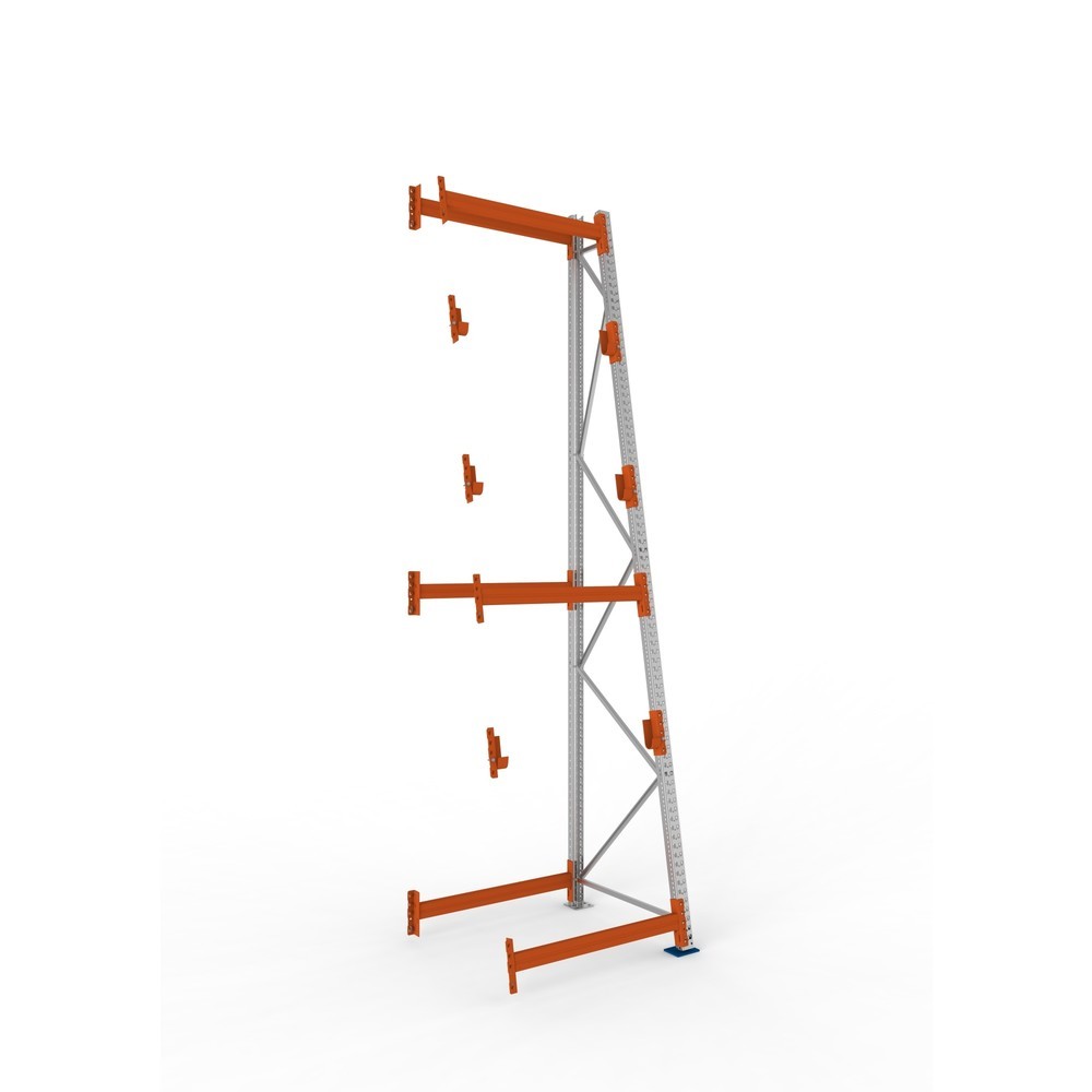 Product afbeelding: Kabeltrommelstelling META MULTIPAL type 3, aanbouwelement, hxbxd 4.400 x 1.100 x 1.100 mm, compleet voor 3 assen, verzinkt, RAL 2001 roodoranje, A-stijlen