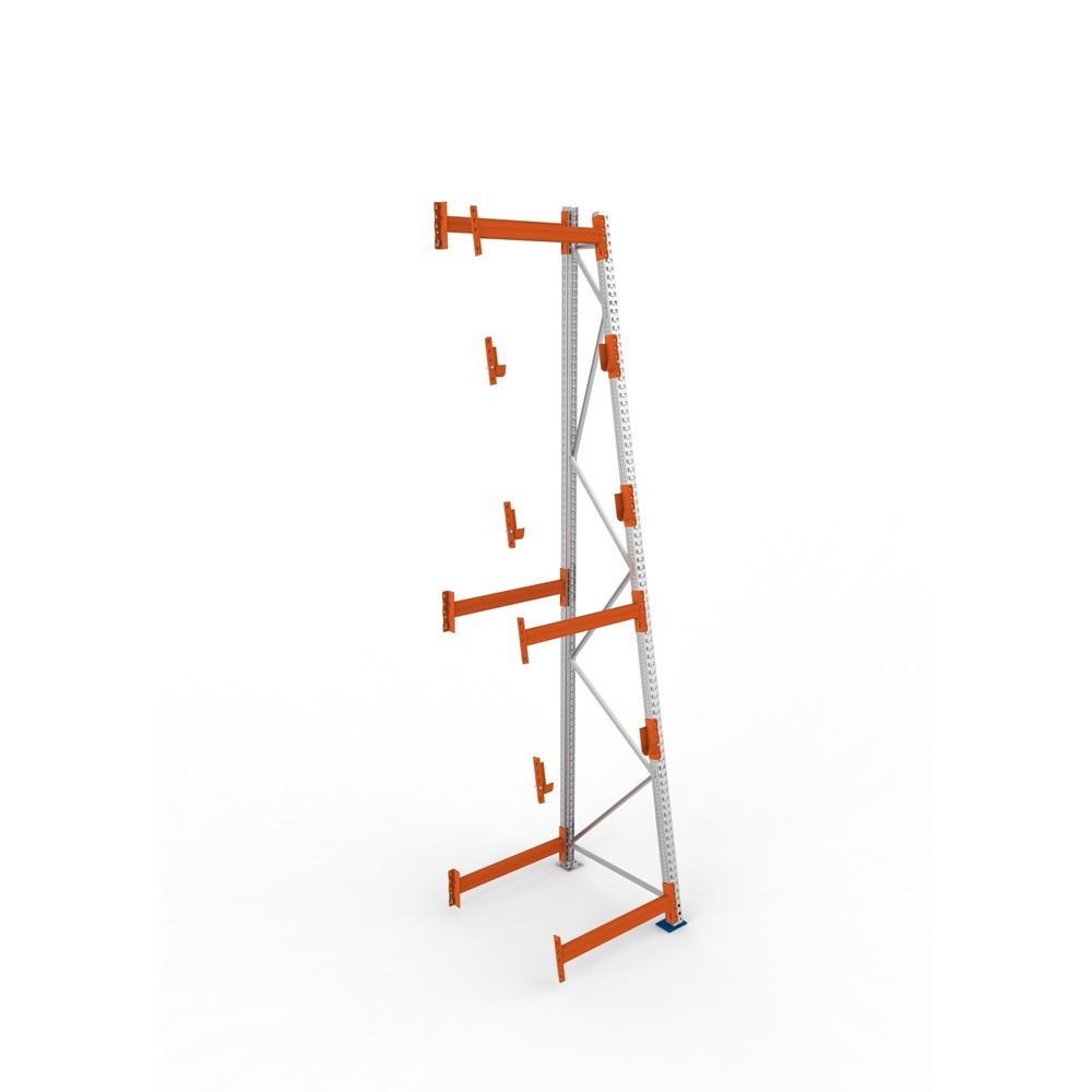 Productafbeelding nr. 2: Kabeltrommelstelling META MULTIPAL type 3, aanbouwelement, hxbxd 4.400 x 900 x 1.100 mm, compleet voor 3 assen, verzinkt, RAL 2001 roodoranje, A-stijlen