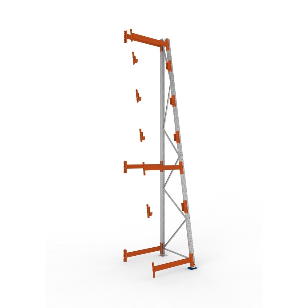 Product afbeelding: Kabeltrommelstelling META MULTIPAL type 3, aanbouwelement, hxbxd 4.900 x 900 x 1.100 mm, compleet voor 4 assen, verzinkt, RAL 2001 roodoranje, A-stijlen