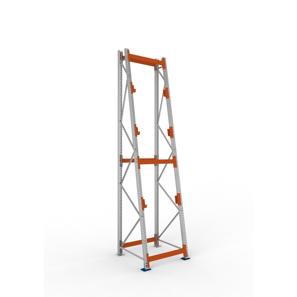 Product afbeelding: Kabeltrommelstelling META MULTIPAL type 3, basiselement, hxbxd 4.400 x 900 x 1.100 mm, compleet voor 3 assen, verzinkt, RAL 2001 roodoranje, A-stijlen