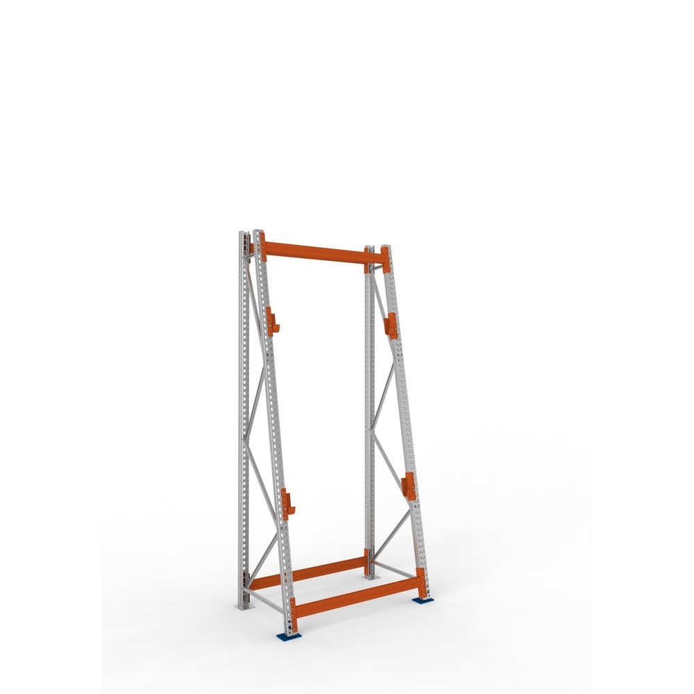 Product afbeelding: Kabeltrommelstelling META MULTIPAL type 3, basiselement, hxbxd 3.300 x 1.300 x 900, compleet voor 2 assen, verzinkt, RAL 2001 roodoranje, A-stijlen