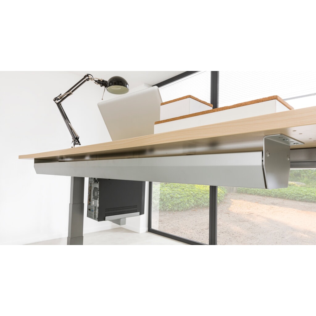 Produktabbildung Nr. 3: Kabelwanne klappbar für Hammerbacher Schreibtische 180er, HxBxT 93 x 1.462 x 144 mm, weiß