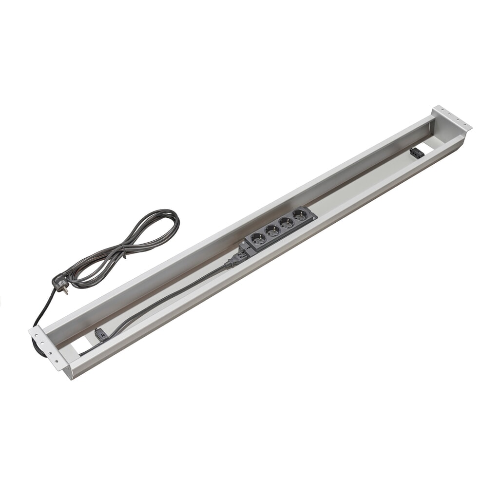 Produktabbildung Nr. 5: Kabelwanne klappbar für Hammerbacher Schreibtische 180er, HxBxT 93 x 1.462 x 144 mm, weiß