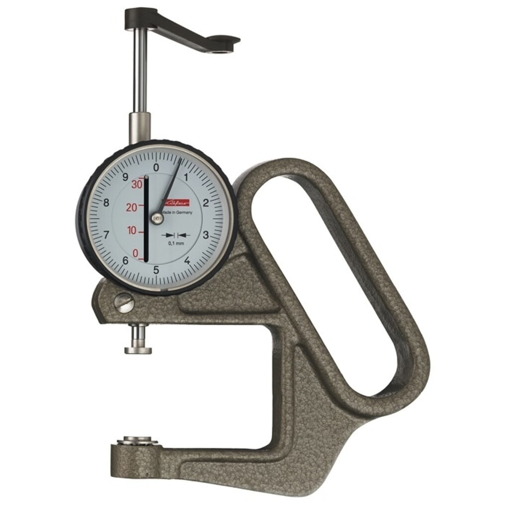 Produktabbildung: KÄFER Dickenmessgerät K 50/3 A, flach 30=a mm, 0-30 mm Ablesung 0,1 mm