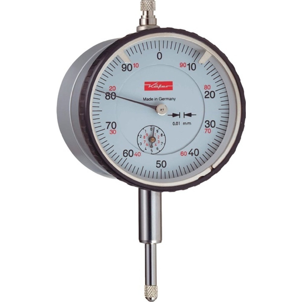 Produktabbildung: KÄFER Messuhr M2 T Magnet, magnetische Rückwand, 10 mm Ablesung 0,01 mm