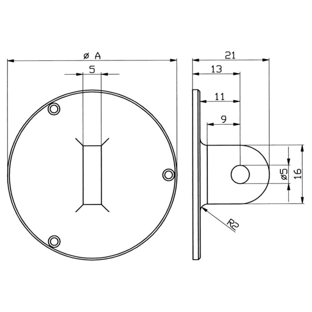 KÄFER Ösenrückwand, für Außenring-Ø 58 mm, passend zu Messuhren Produktabbildung: KÄFER Ösenrückwand, für Außenring-Ø 58 mm, passend zu Messuhren