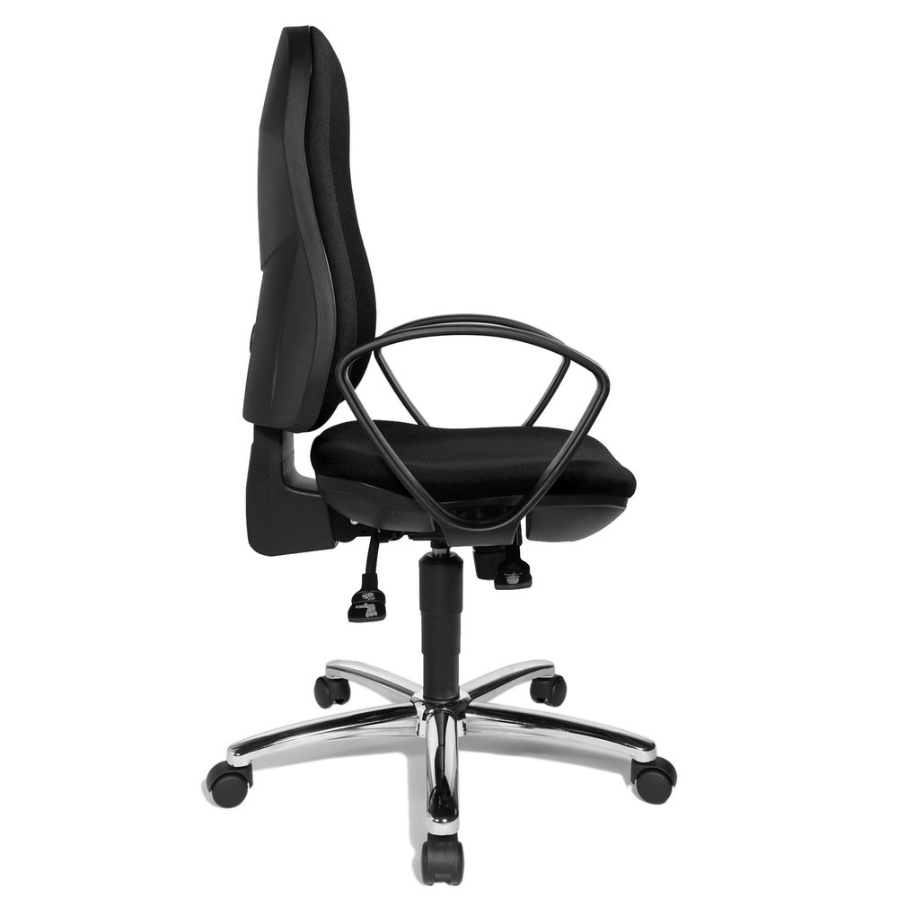 Číslo obrázka výrobku 3: Kancelárska otočná stolička Topstar® Syncro-Steel II, čalúnené operadlo, čierne