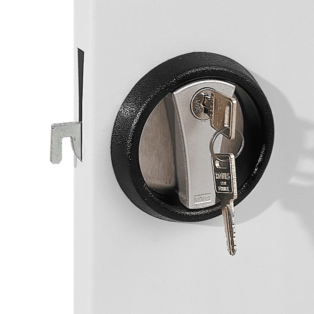 Produktabbildung Nr. 4: Kappes Magazinschrank mit Schubladen, 1.950 x 1.130 x 590 mm, 7 Böden, 4 Schubladen, 118 Lagersichtkästen, RasterPlan Loch-/Schlitzplattentür, lichtgrau