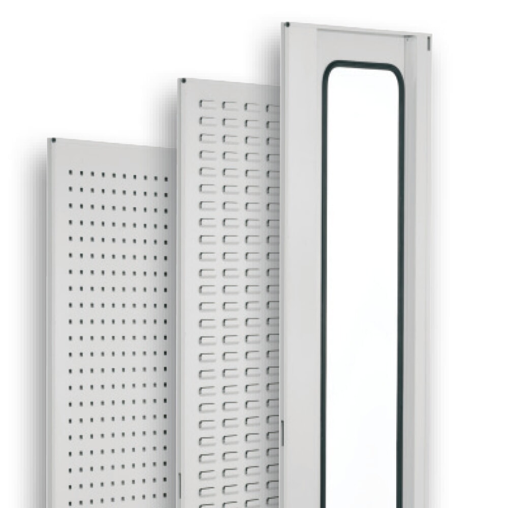 Produktabbildung Nr. 7: Kappes Magazinschrank mit Schubladen, 1.950 x 1.130 x 590 mm, 7 Böden, 4 Schubladen, 118 Lagersichtkästen, RasterPlan Loch-/Schlitzplattentür, lichtgrau