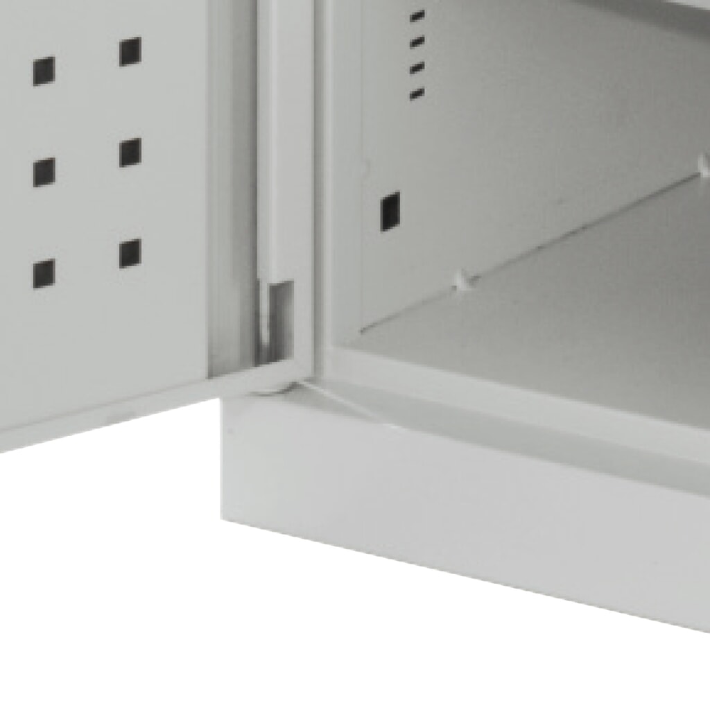 Produktabbildung Nr. 9: Kappes Magazinschrank mit Schubladen, 1.950 x 1.130 x 590 mm, 7 Böden, 1 Schublade, 44 Lagersichtkästen, RasterPlan Lochplattentür, lichtgrau