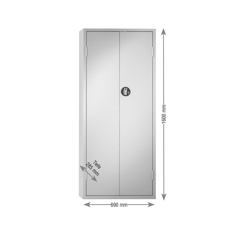 Produktabbildung Nr. 3: Kappes Magazinschrank mit Sichtlagerkästen (60 Stück), HxBxT 1.600 x 690 x 285 mm, 11 Böden, mit Türen, lichtgrau